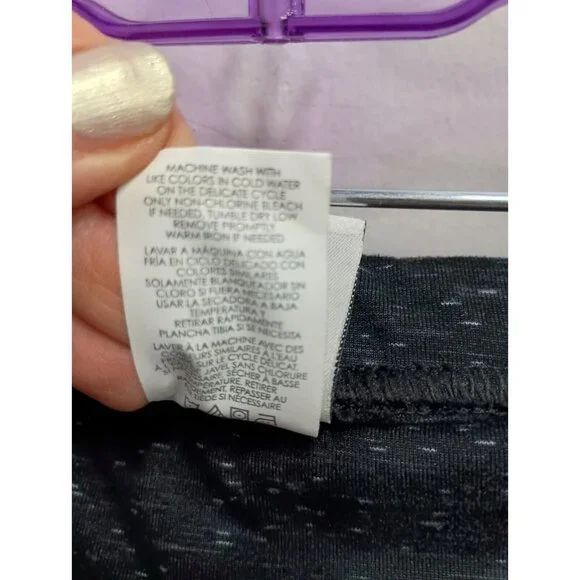 CAbi Womens Skirted M Legging Small Gray Space Dye Ankle Activewear #3210 - Picture 8 of 8